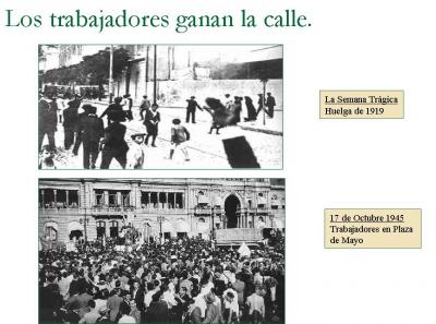 Los trabajadores gana la calle en 1919 y 1945