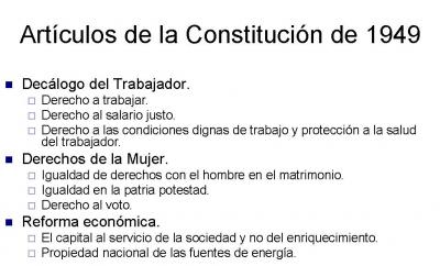 Artículos de la Constitución de 1949
