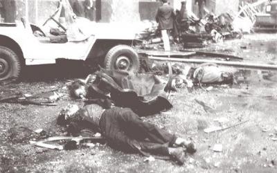 Imagen de la caída de Perón en 1955.