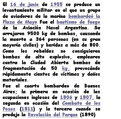 Texto bombardeo 16 de Junio 1955