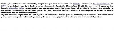 Texto de la imagen de la caída de Perón