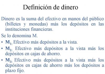 Definición de dinero